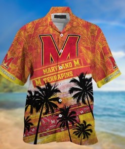 Maryland Terrapins NCAA Palm Tree Pattern Hawaii Shirt For Sports Fans
