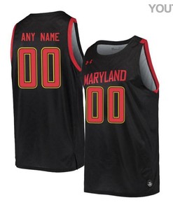 Maryland Terrapins Retro Basketball Youth Custom Jersey - Black