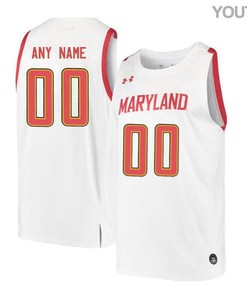Maryland Terrapins Retro Basketball Youth Custom Jersey - White