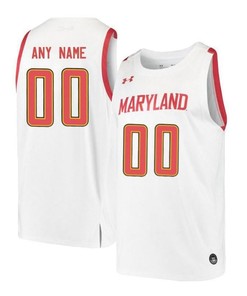 Maryland Terrapins Retro Elite Basketball Men Custom Jersey - White