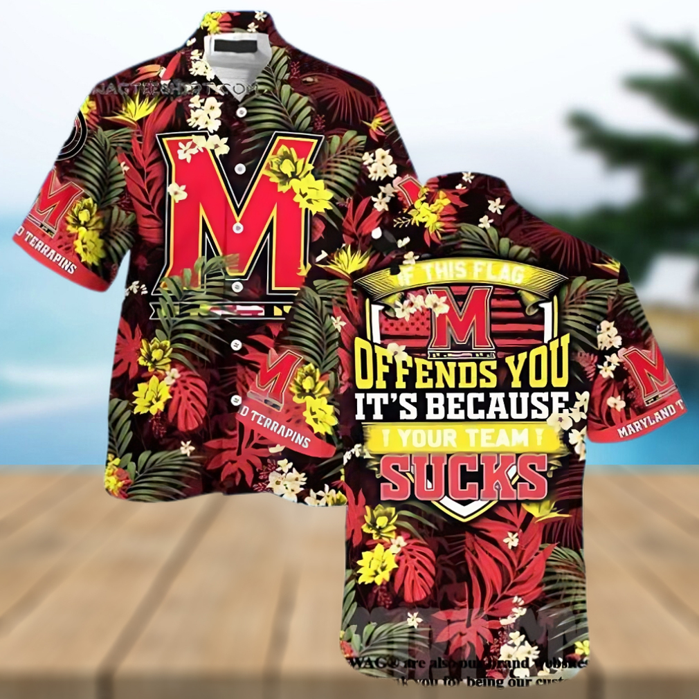 Maryland Terrapins Stress Blessed Obsessed Summer Beach Hawaiian Shirt Ver 1