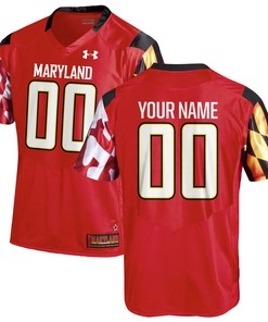 Maryland Terrapins Under Armour Custom Replica Jersey - Red Custom Jerseys Ncaa
