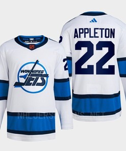 Mason Appleton 22 Reverse Retro 2.0 2022 Winnipeg Jets White Jersey Primegreen