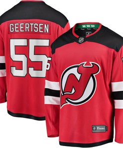 Mason Geertsen New Jersey Devils Fanatics Branded Home Breakaway Player Jersey - Red Nhl