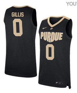 Mason Gillis 0 Purdue Boilermakers Elite Basketball Youth Jersey - Black