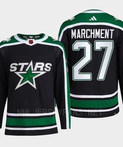 Mason Marchment 27 Reverse Retro 2.0 2022 Dallas Stars Black Jersey Pro Primegreen