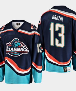 Mathew Barzal 13 New York Islanders Navy Reverse Retro 2.0 Jersey 2022-23