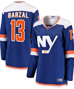 Mathew Barzal New York Islanders Fanatics Branded Womens Alternate Breakaway Jersey - Blue Nhl