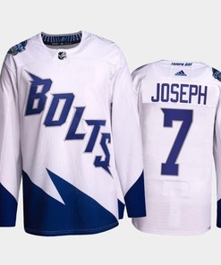 Mathieu Joseph Lightning 2022 Stadium Series White Primegreen Jersey, Men Jersey