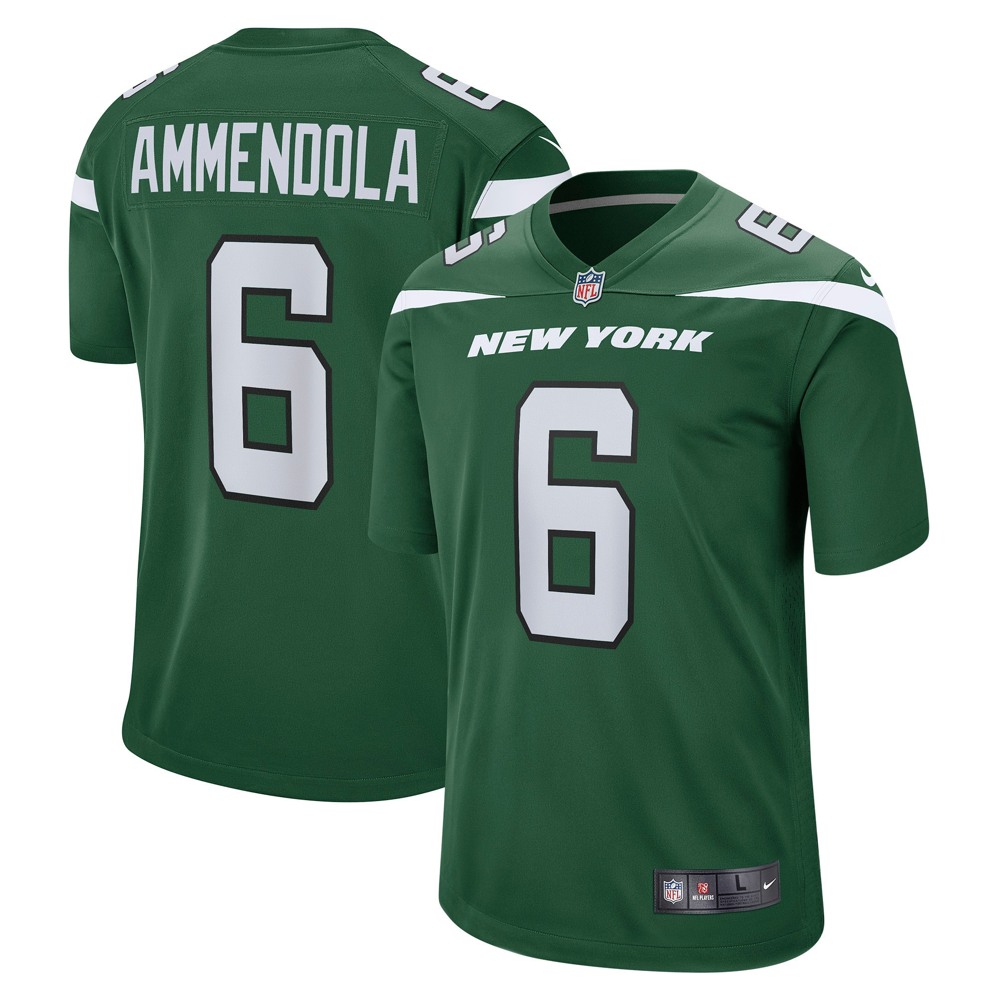 Matt Ammendola New York Jets Game Jersey - Gotham Green Nfl