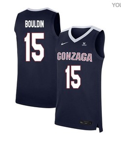 Matt Bouldin 15 Gonzaga Bulldogs Elite Basketball Youth Jersey - Navy