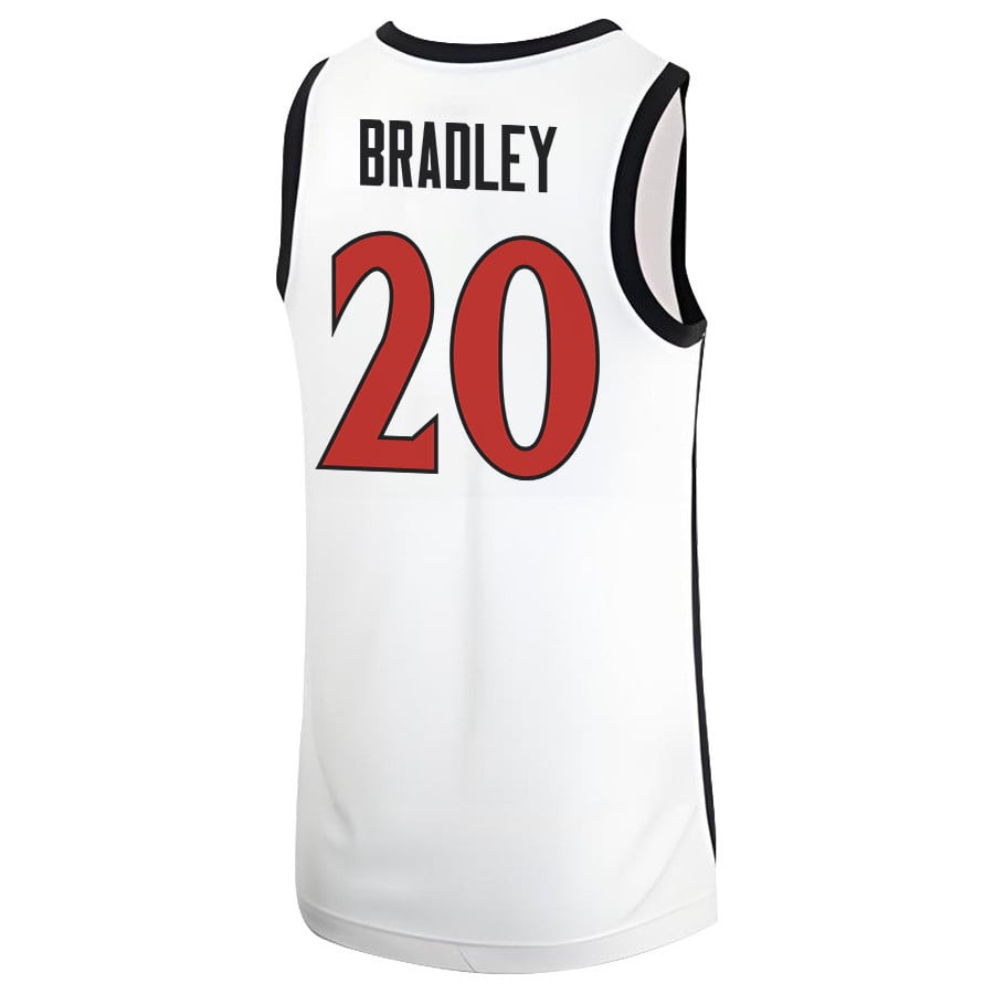 Matt Bradley 20 San Diego State Aztecs 2023 Basketball Jersey MW Logo- Men White