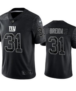 Matt Breida 31 New York Giants Black Reflective Limited Jersey - Men