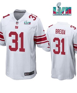 Matt Breida 31 New York Giants Super Bowl LVII Super Bowl LVII White Men Game Jersey