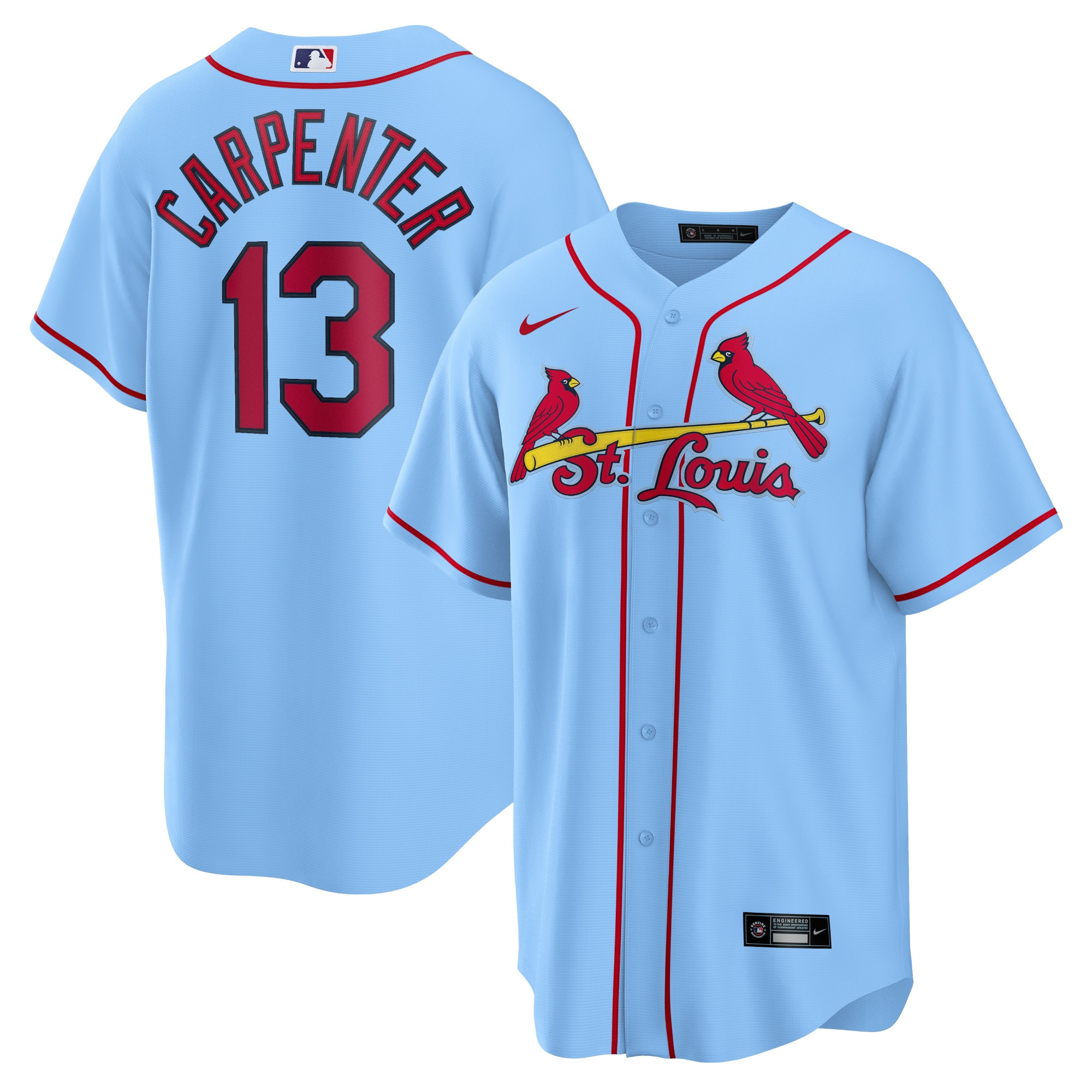 Matt Carpenter St. Louis Cardinals Alternate Replica Player Name Jersey - Light Blue Mlb