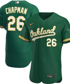 Matt Chapman Oakland Athletics Alternate Authentic Player Jersey - Kelly Green Mlb