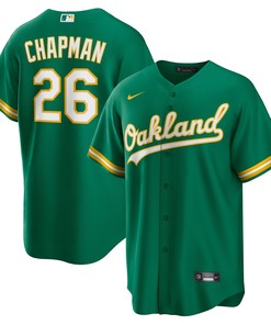 Matt Chapman Oakland Athletics Alternate Replica Player Name Jersey Kelly Green Mlb