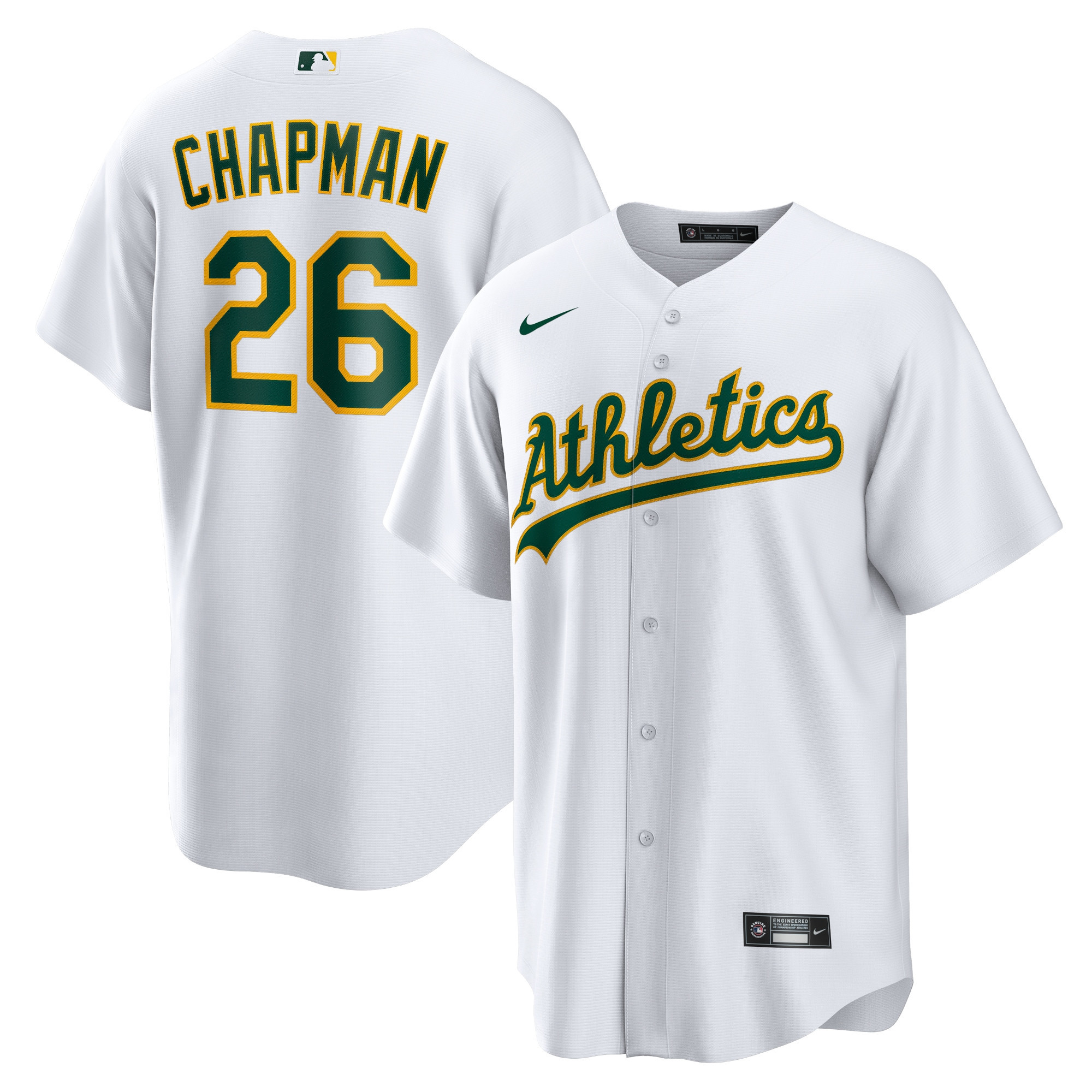Matt Chapman Oakland Athletics Home Replica Player Name Jersey - White Mlb