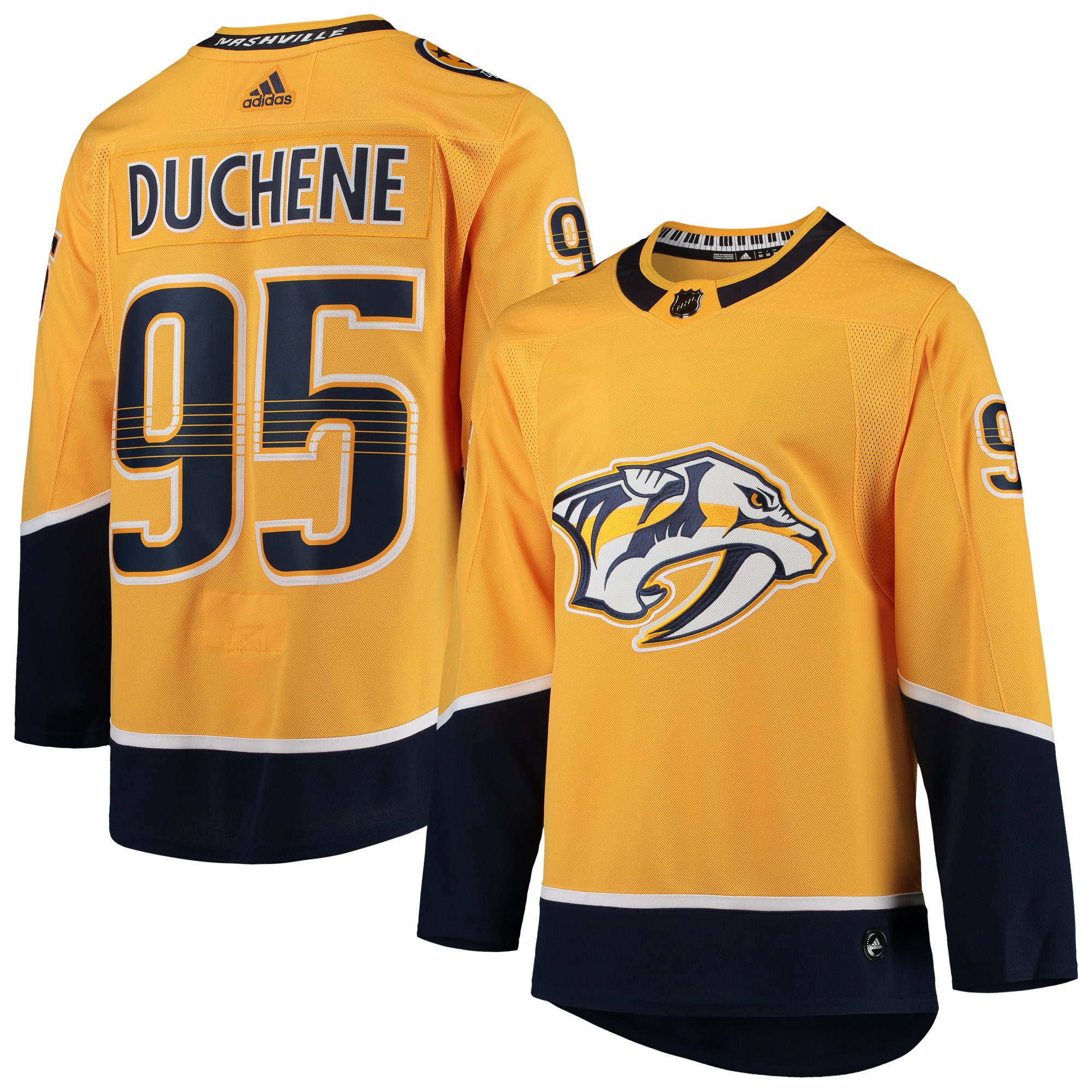 Matt Duchene Nashville Predators Adidas Home Authentic Player Jersey - Gold Nhl
