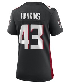 Matt Hankins Atlanta Falcons Women's Game Player Jersey - Black