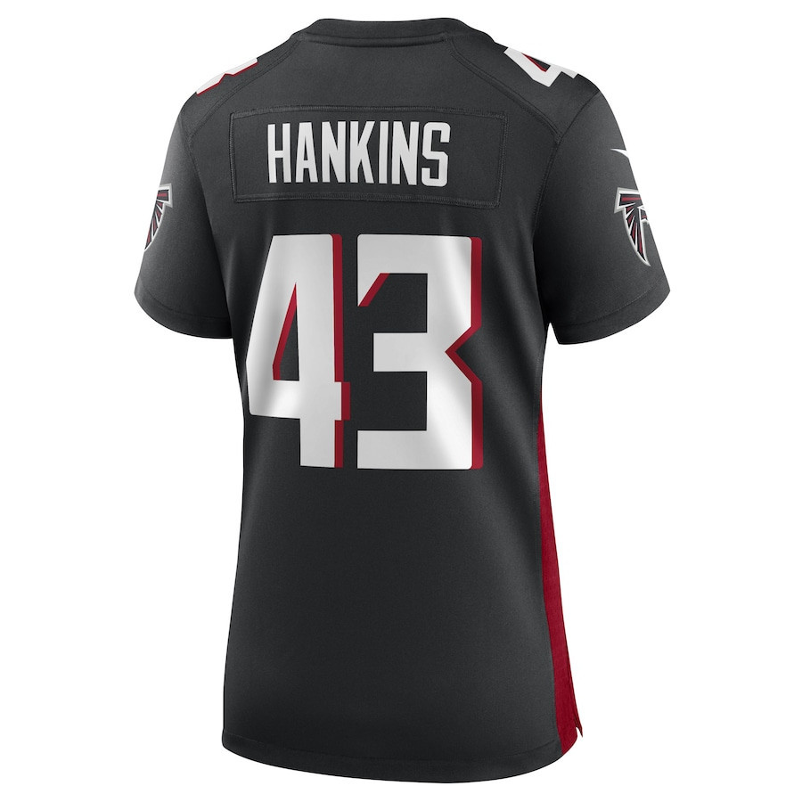 Matt Hankins Atlanta Falcons Women's Game Player Jersey - Black