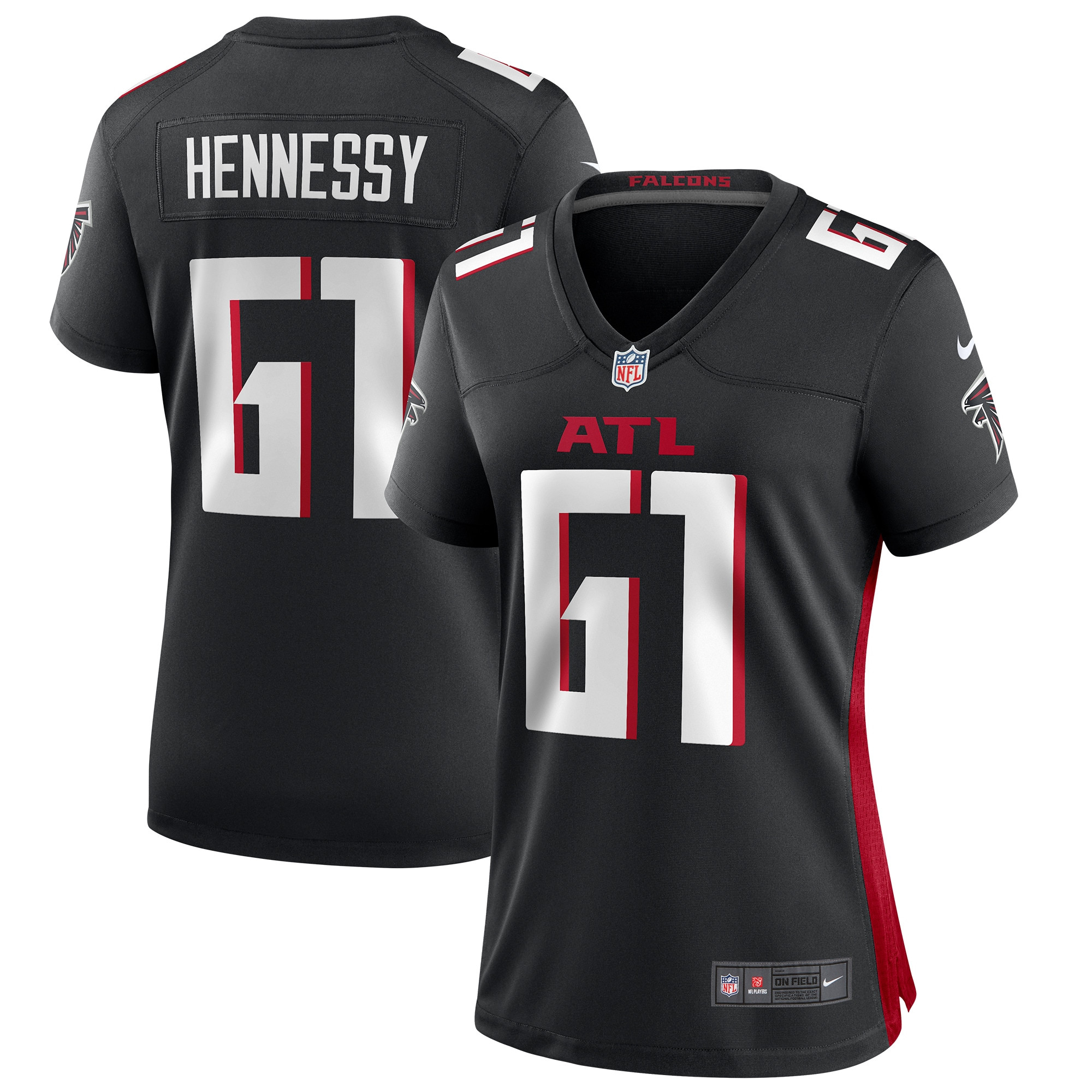 Matt Hennessy Atlanta Falcons Womens Game Jersey - Black Nfl