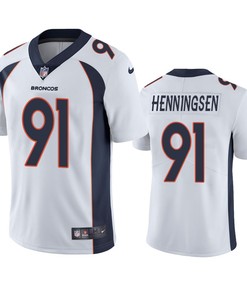 Matt Henningsen 91 Denver Broncos White Vapor Limited Jersey
