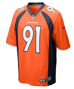 Matt Henningsen Denver Broncos Game Player Jersey - Orange