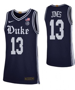 Matt Jones 13 Elite Duke Blue Devils Basketball Jersey Navy