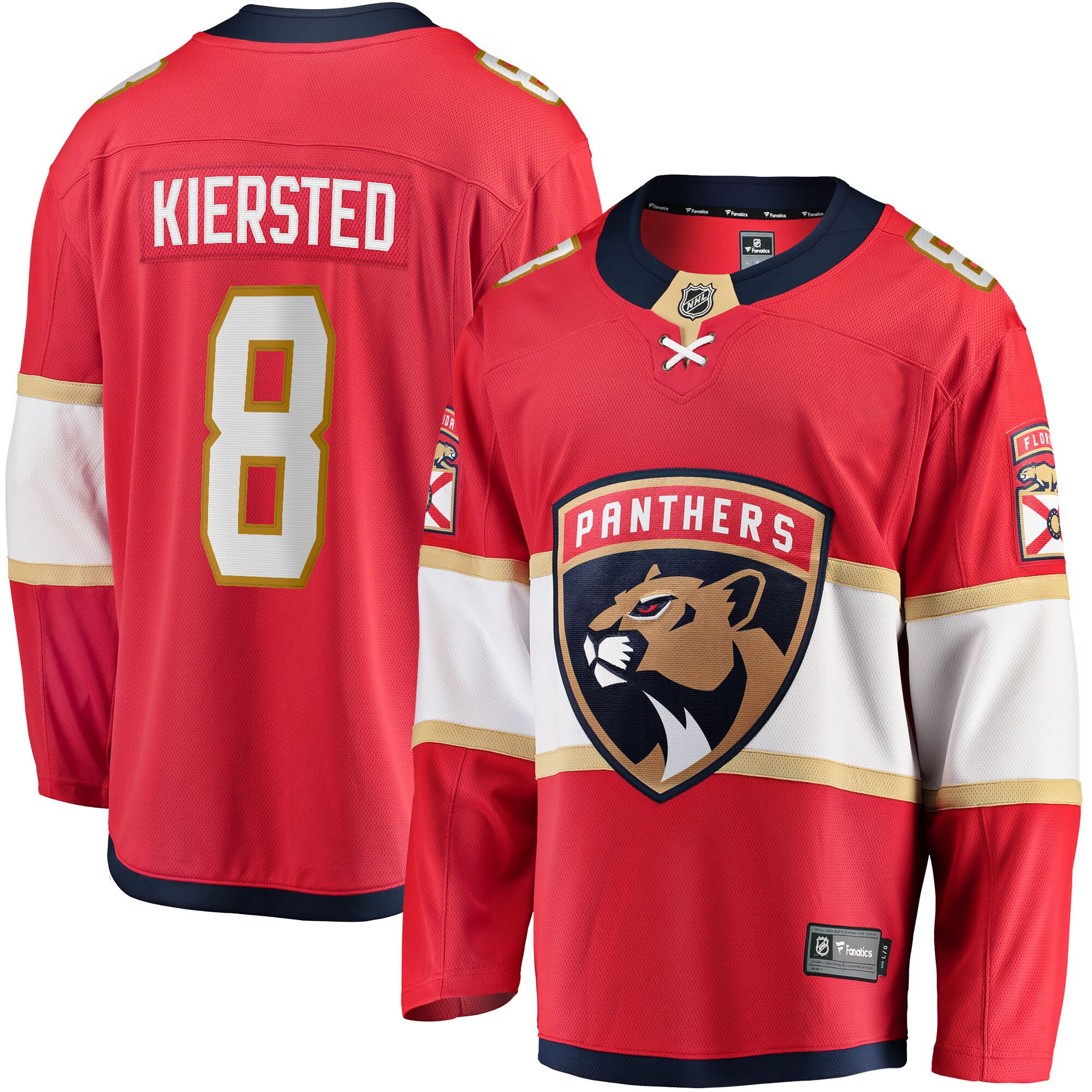 Matt Kiersted Florida Panthers Fanatics Branded Home Breakaway Player Jersey - Red Nhl
