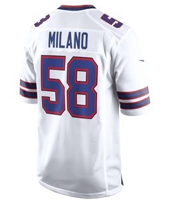 Matt Milano 58 Buffalo Bills Away Game Player Jersey - White