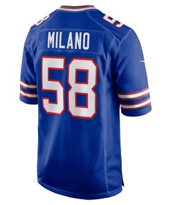 Matt Milano 58 Buffalo Bills Game Player Jersey - Royal