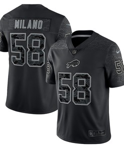 Matt Milano Buffalo Bills RFLCTV Limited Jersey - Black