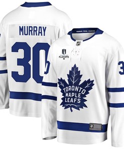 Matt Murray 30 Toronto Maple Leafs Stanley Cup 2023 Playoffs Patch Away Breakaway Men Jersey - White