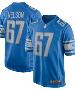 Matt Nelson Detroit Lions Game Jersey - Blue Nfl
