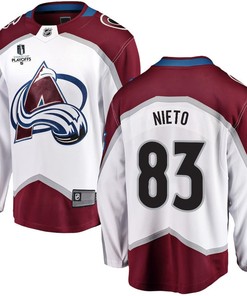 Matt Nieto 83 Colorado Avalanche Stanley Cup 2023 Playoffs Patch Away Breakaway Men Jersey - White