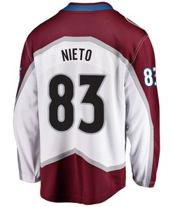 Matt Nieto 83 Colorado Avalanche Stanley Cup 2023 Playoffs Patch Away Breakaway Men Jersey - White