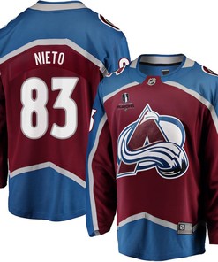 Matt Nieto 83 Colorado Avalanche Stanley Cup 2023 Playoffs Patch Home Breakaway Men Jersey - Burgundy