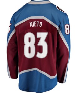 Matt Nieto 83 Colorado Avalanche Stanley Cup 2023 Playoffs Patch Home Breakaway Men Jersey - Burgundy