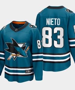 Matt Nieto 83 San Jose Sharks 2022-23 Home The Evolve Teal Jersey