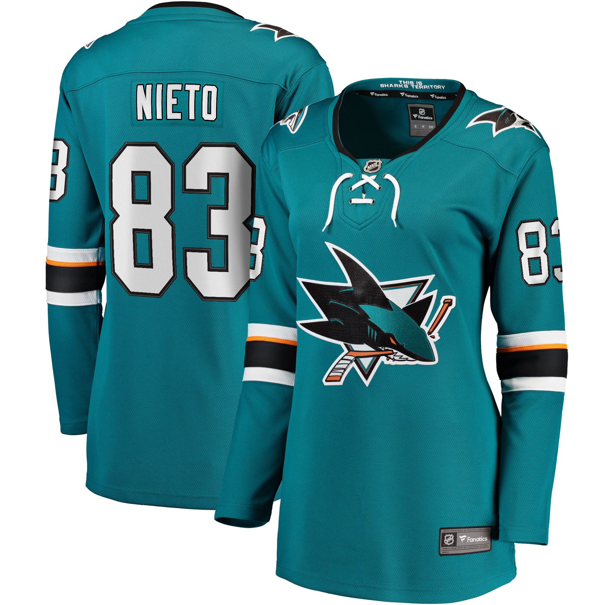 Matt Nieto San Jose Sharks Fanatics Branded Womens Breakaway Player Jersey - Teal Nhl