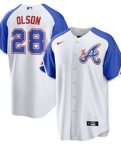 Matt Olson 28 Jersey, Atlanta Braves 2023 City Connect Men Jersey - White