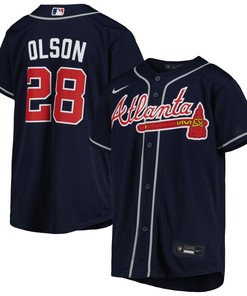 Matt Olson Atlanta Braves Alternate Replica Player Jersey Navy Mlb