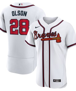 Matt Olson Atlanta Braves Home Authentic Player Jersey - White Mlb