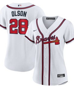 Matt Olson Atlanta Braves Womens Home Replica Player Jersey - White Mlb