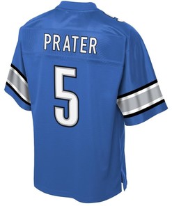Matt Prater Detroit Lions Nfl Pro Line Historic Logo Player Jersey - Blue