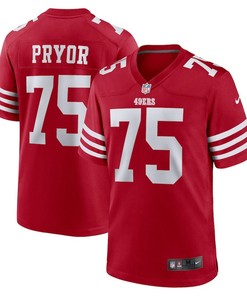 Matt Pryor 75 San Francisco 49ers Game Jersey - Scarlet