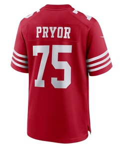 Matt Pryor 75 San Francisco 49ers Game Jersey - Scarlet