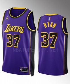 Matt Ryan 37 2022-23 Los Angeles Lakers Purple Statement Edition Men Jersey Swingman