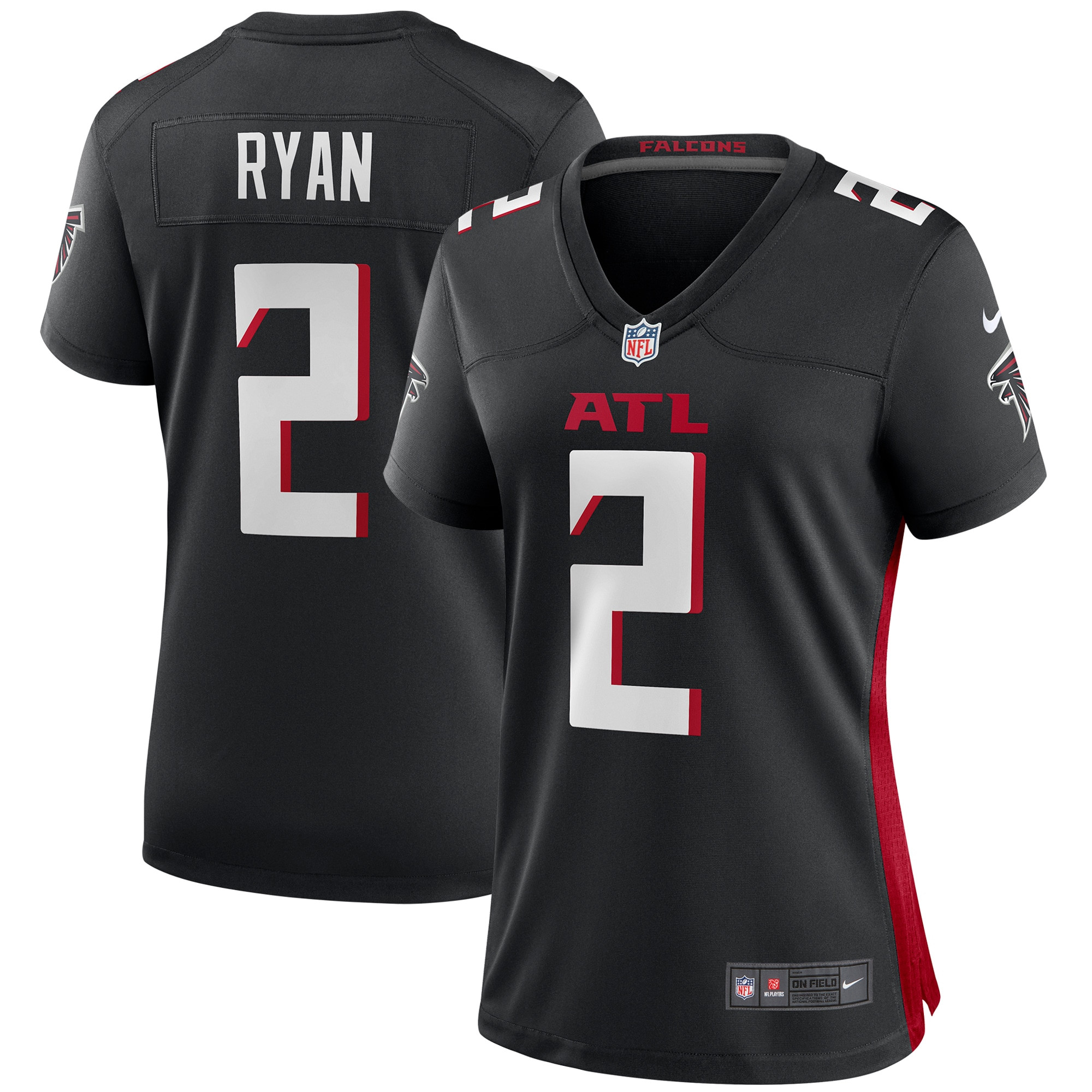 Matt Ryan Atlanta Falcons Womens Player Game Jersey Black Nfl